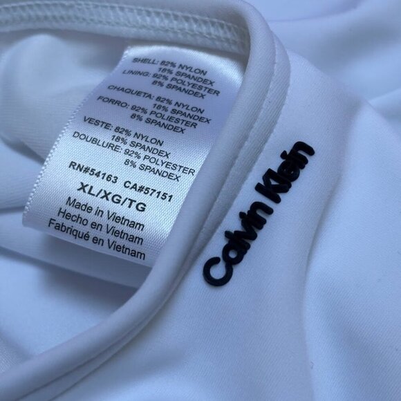 Calvin Klein Women's Standard Tie Back Logo Straps One Piece Swimsuit - Picture 8 of 9